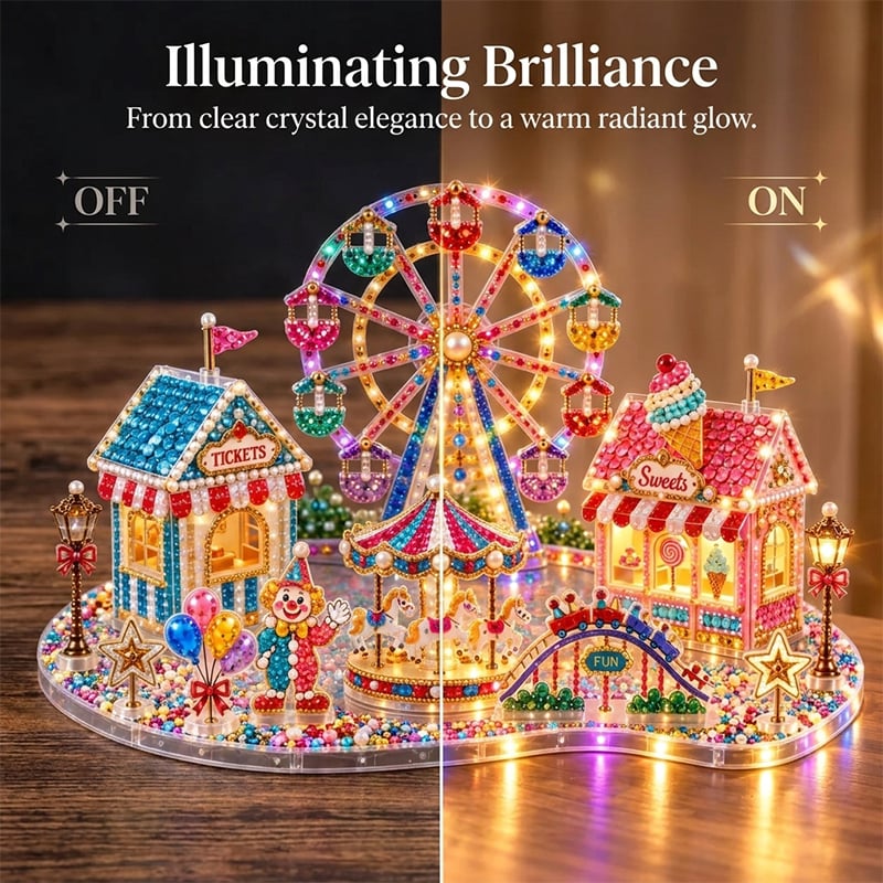 3D LED Kerst Diamantkunst DIY Kit