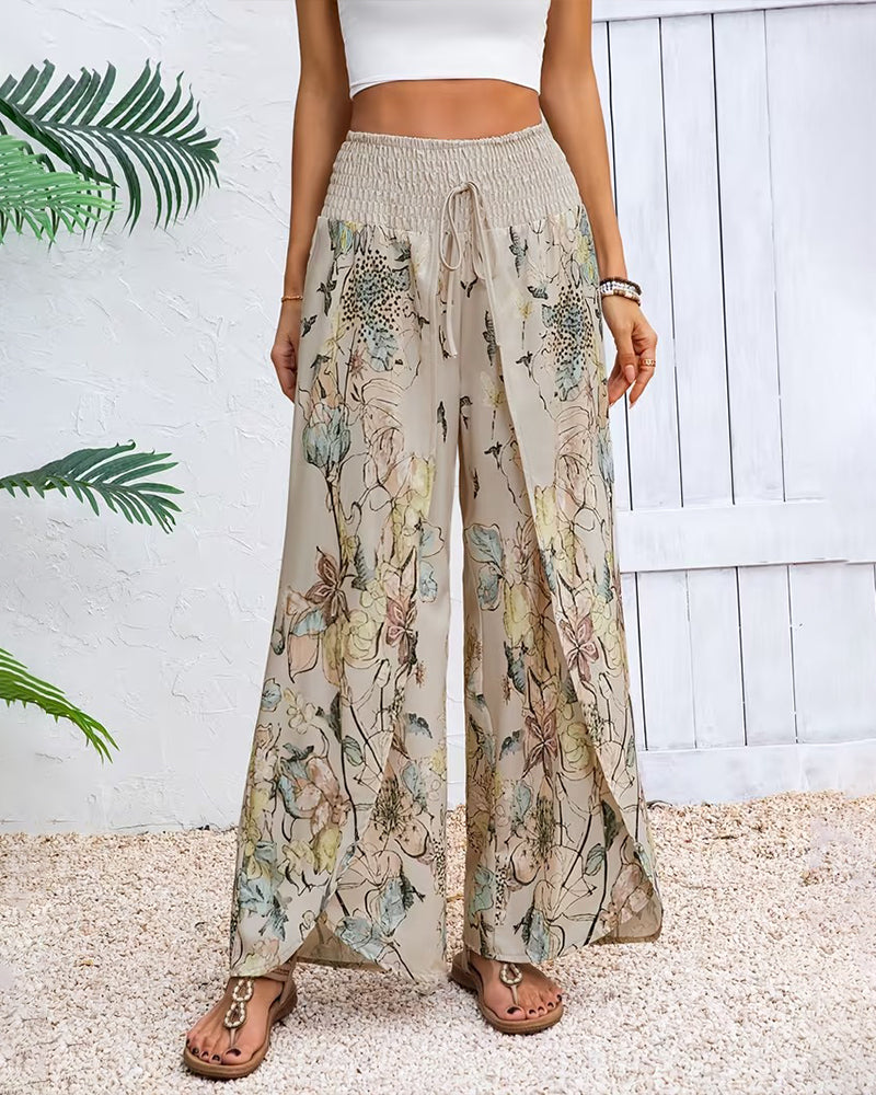 Broek Inktprint Casual Wijd