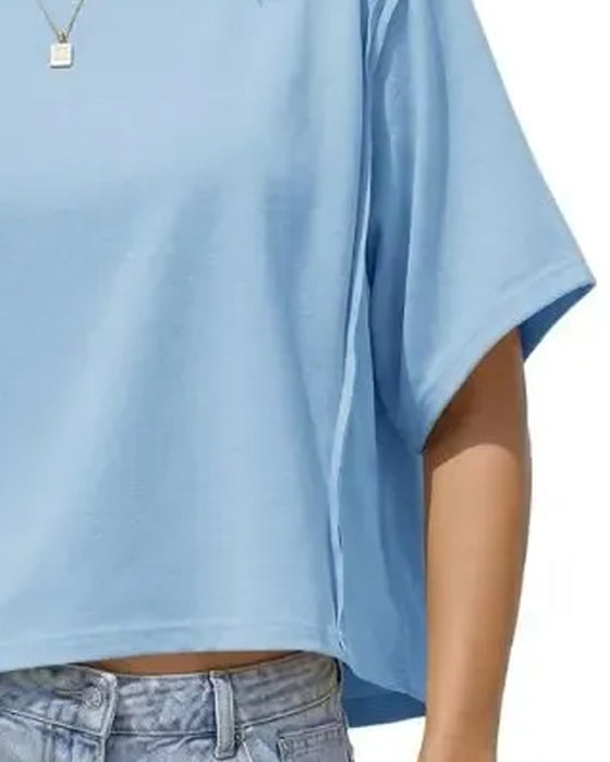 T-Shirts Kort Drop Schouder Los