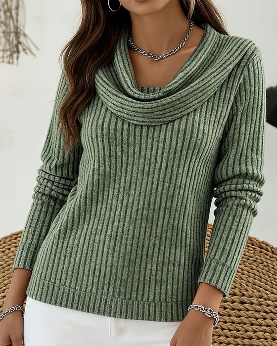 Top Casual Lange Mouw Effen