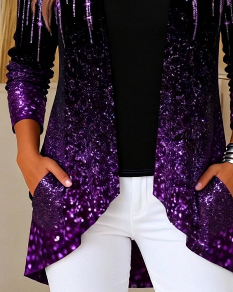 Top Onregelmatig Faux Tweedelig Gedrukt