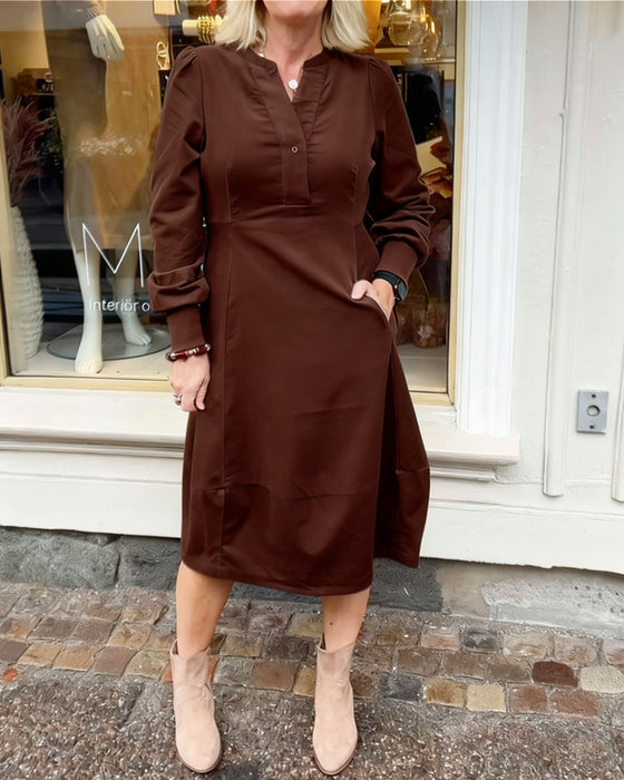 Casual Retro Long Sleeve Dress