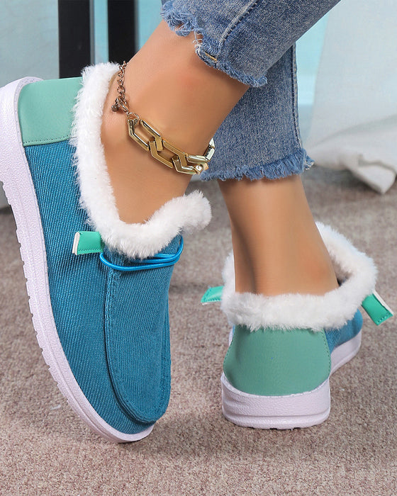 Effen kleur verdikte warme katoenen schoenen