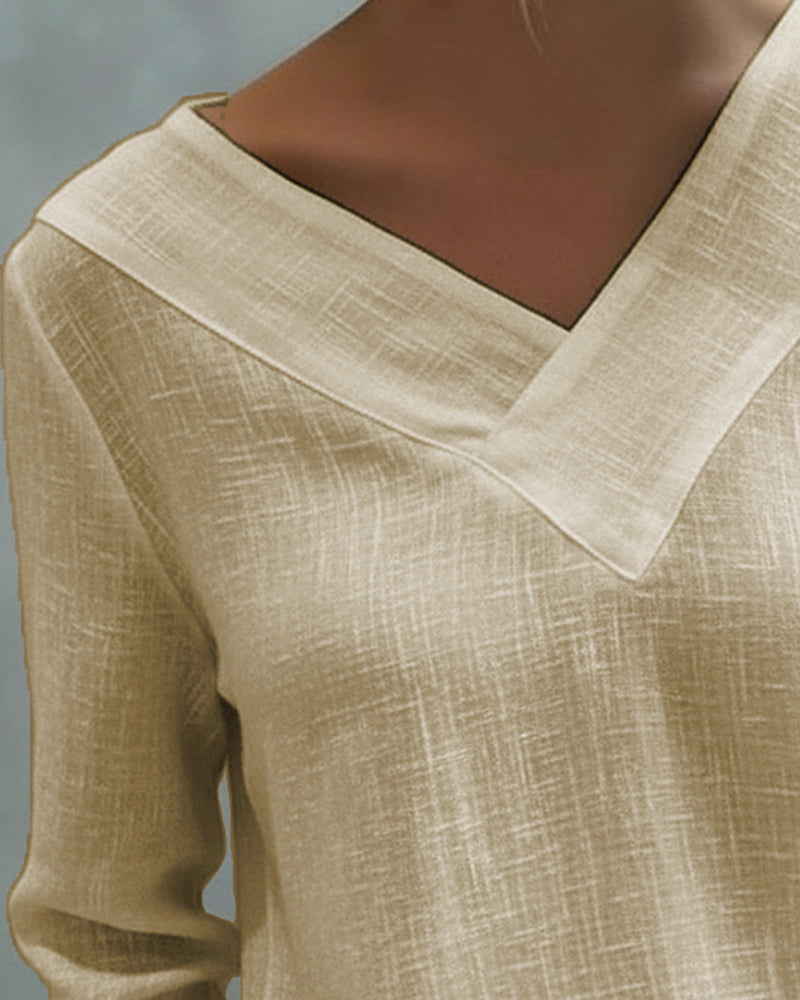 Top Stijlvolle V-Hals Off-Shoulder