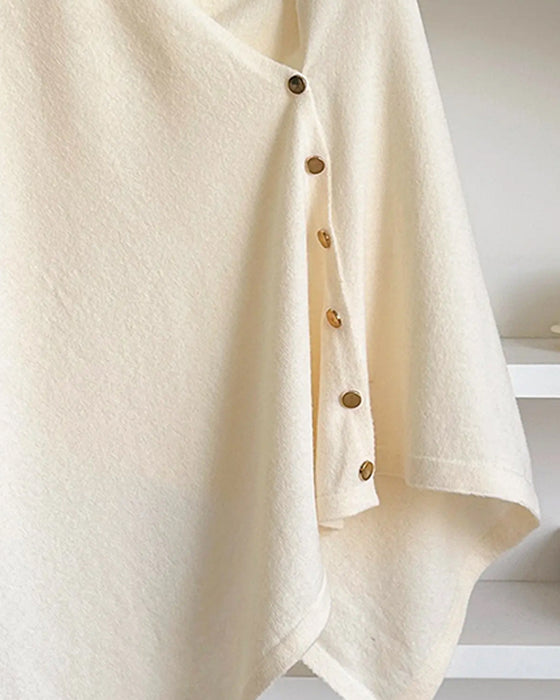 Jas Veelzijdig Asymmetrische Knoop Cape Mantel