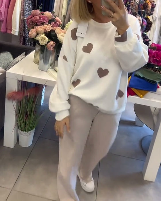 Tweedelig Set Hartprint Casual