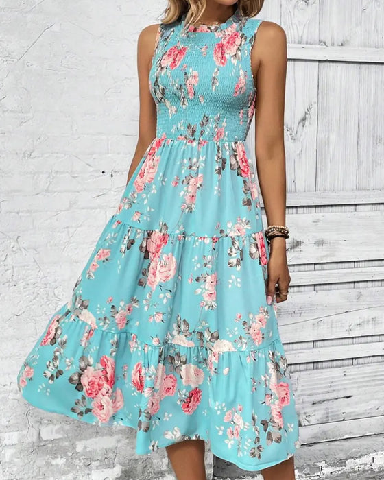 Jurk Bloemen Afdruk Smock