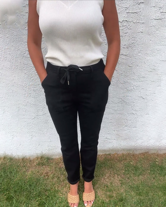 Broek Effen Kleur Casual Stretch