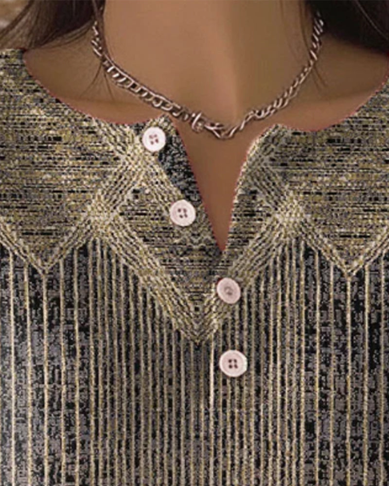 Trui Elegant Knoopsluiting Retro