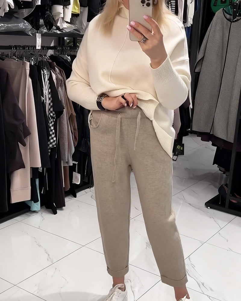 Broek Veters Gebreid Geknipt