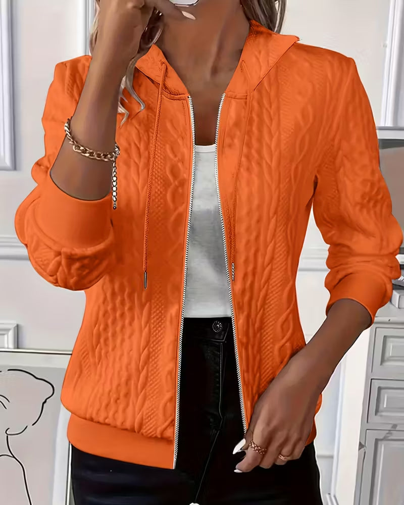 Jas Met Capuchon Jacquard Trui