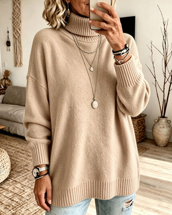 Pullover Hoge Hals Los