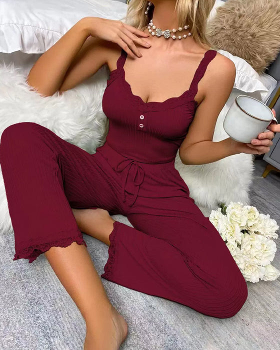 Tweedelig Set Middenhoog Taille Mouwloos