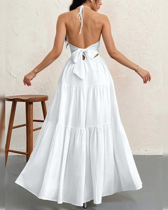 Jurk Mode Effen Halter