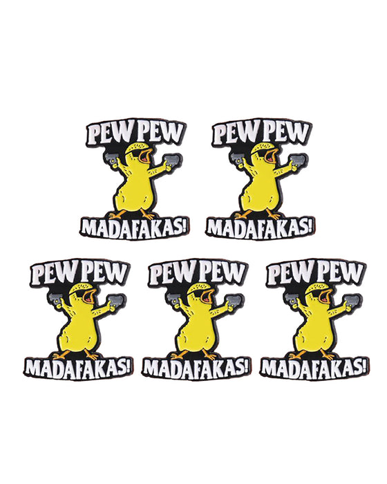 Broche Met Letter & Cartoon Eend Ontwerp