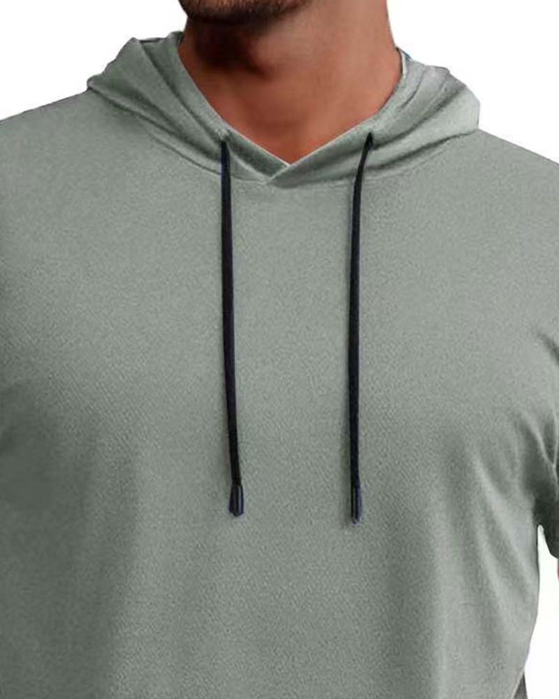 T-Shirt Capuchon Snel Droog Korte Mouw