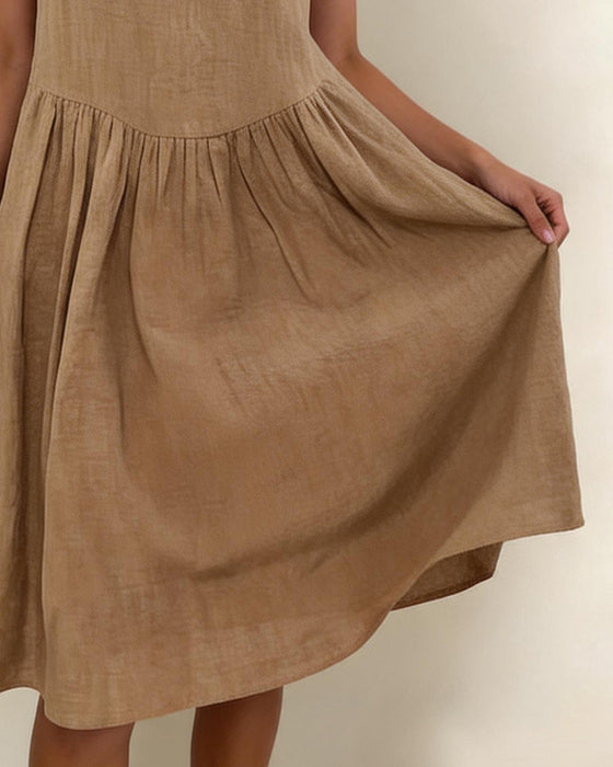 Jurk Halter Mouwloos A-Lijn