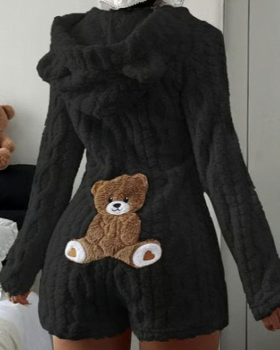 Overalls Effen Capuchon Fleece