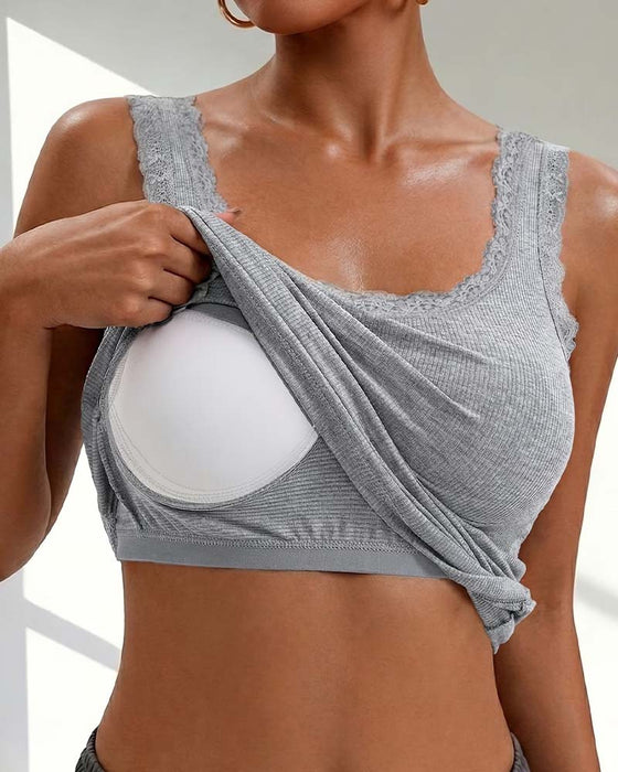 Tank Top Gepast Kant Afwerking