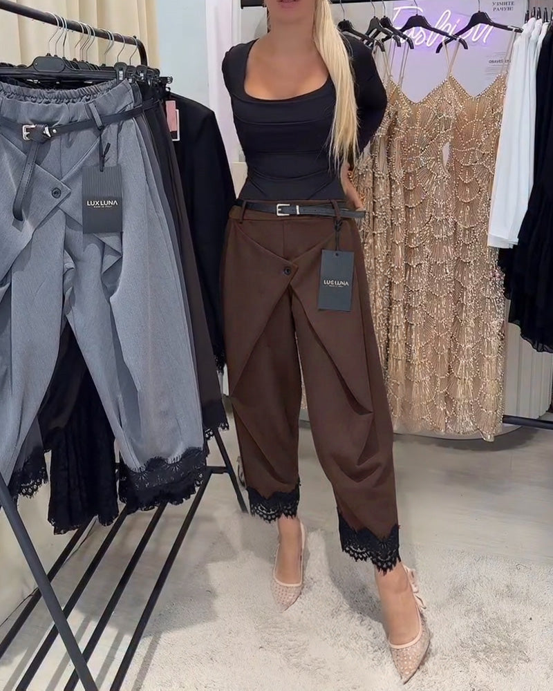 Broek Modieus Kant Stiksel Harem