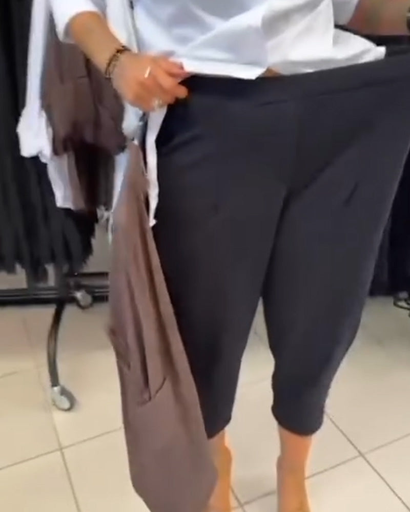 Broek Stijlvol Effen Kleur Harem