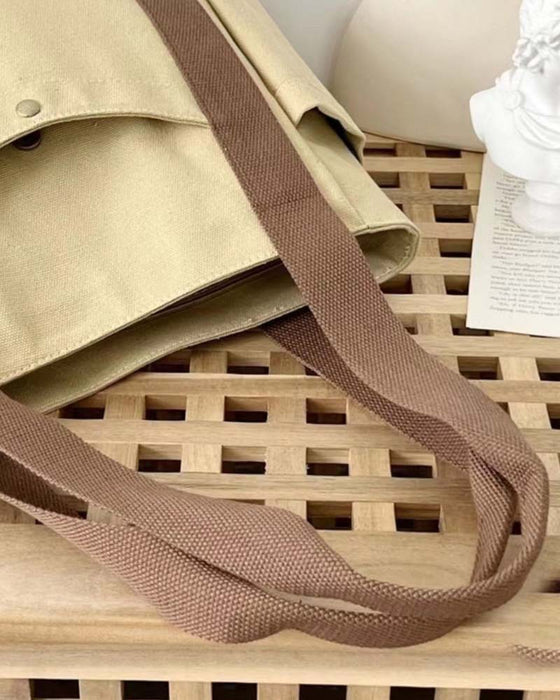 Grote canvas tas met dubbele handgrepen