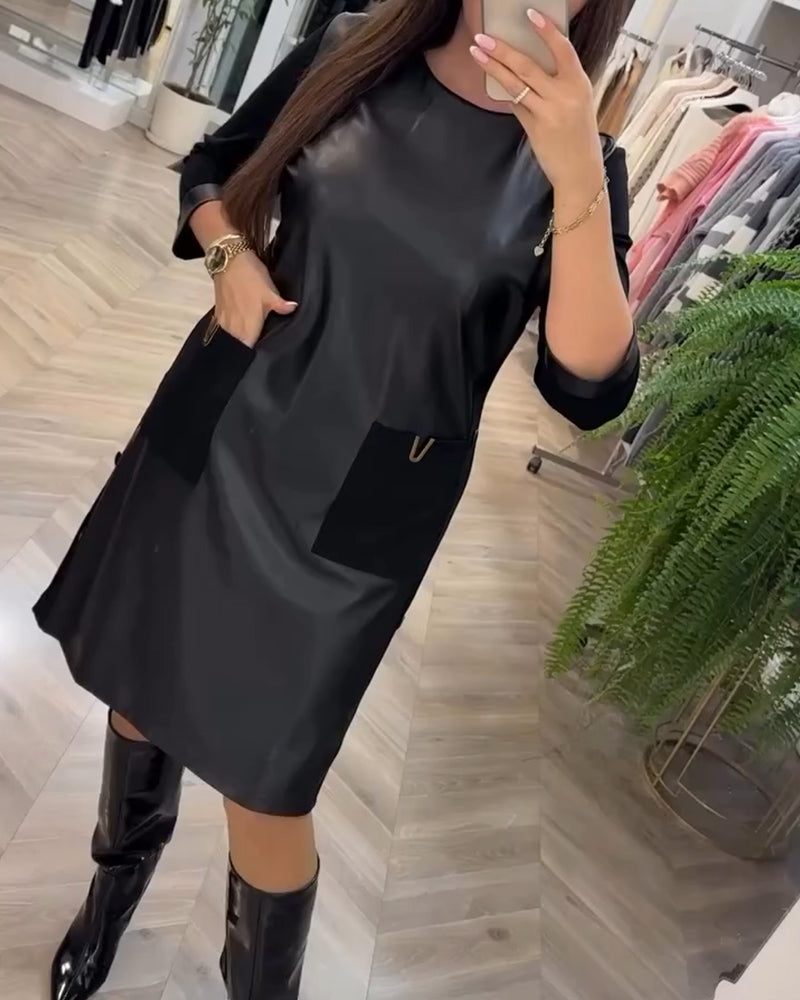 Jurk mode patchwork zak shift