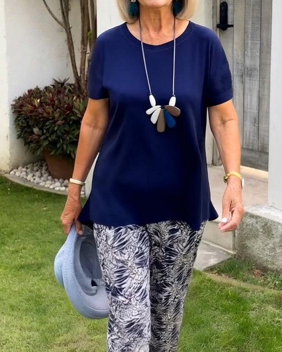 Set Effen Kleur Print Casual