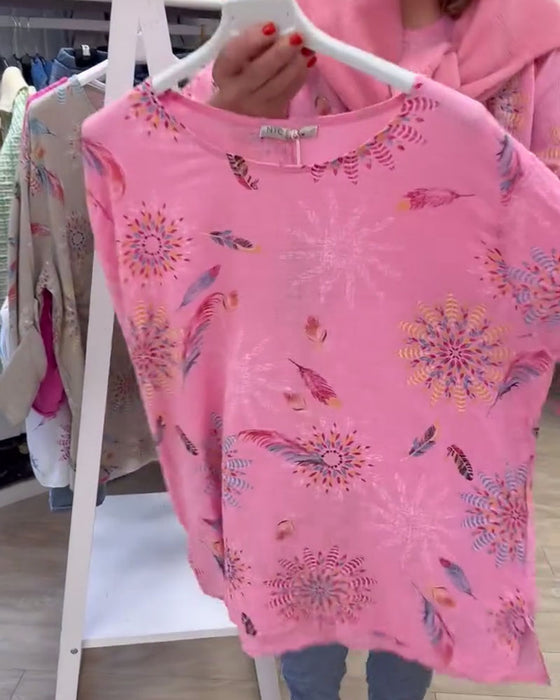 T-Shirt Lange Mouwen Gedrukt