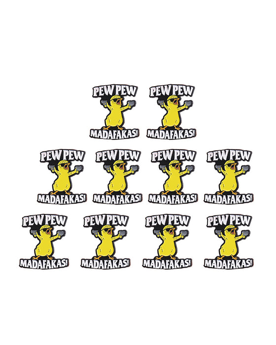 Broche Met Letter & Cartoon Eend Ontwerp