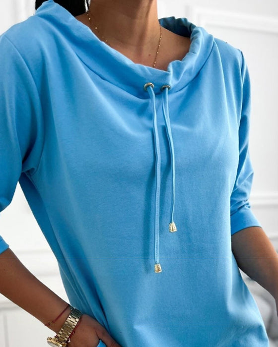 Hoodie Losse Jurk Met Zakken