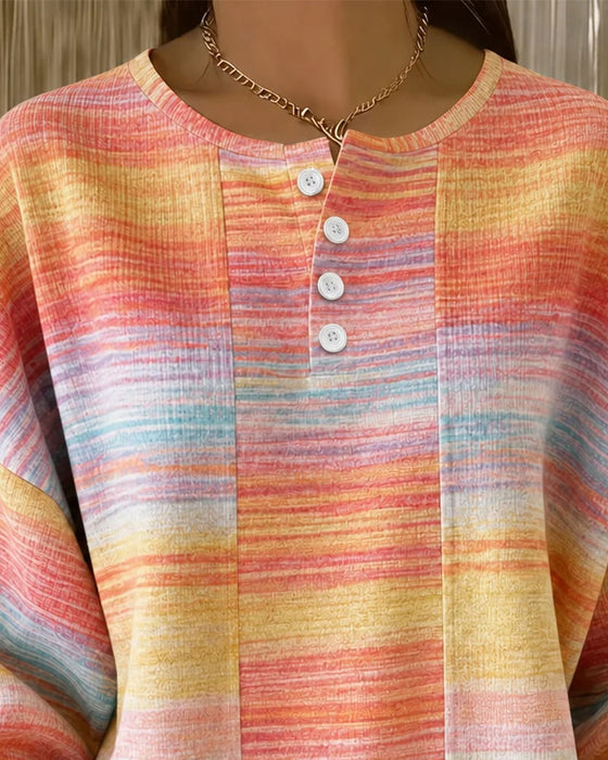 Sweatshirt Rondhals Knoop Ombre