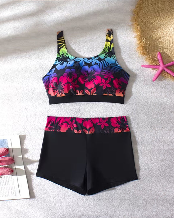 Bikini Sportief Boyleg Bedrukt