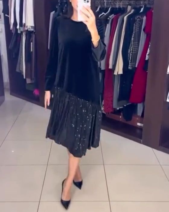 Jurk casual temperament pailletten