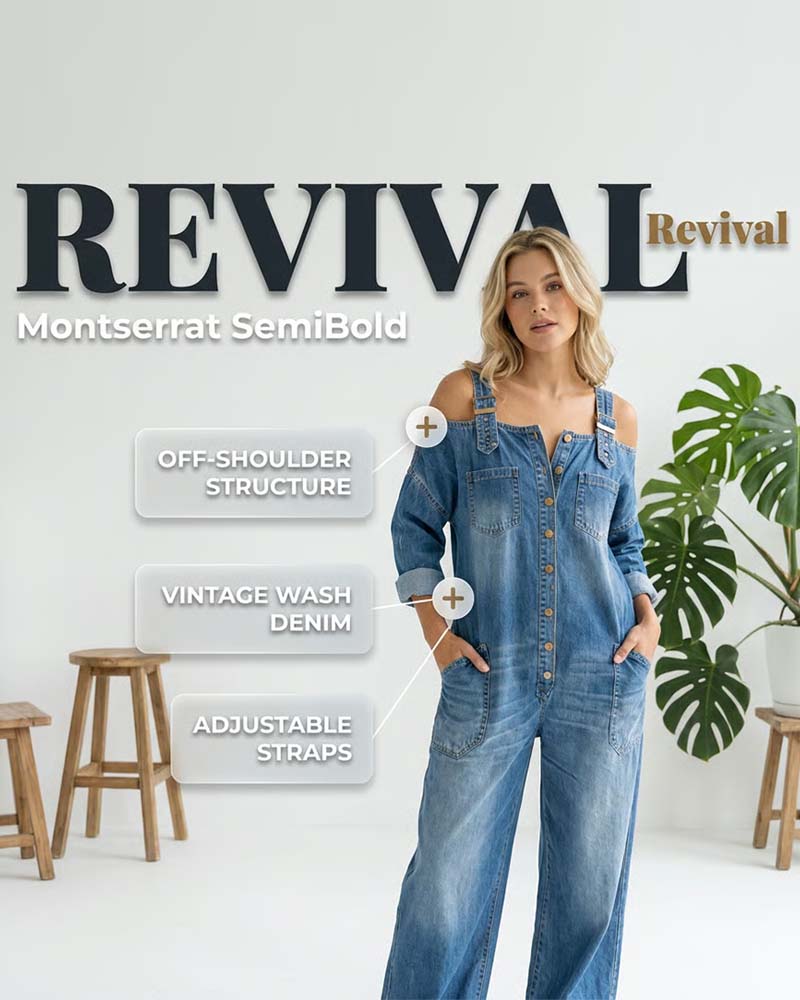Jumpsuit Spaghettiband Koele Schouder Wijd Been Denim