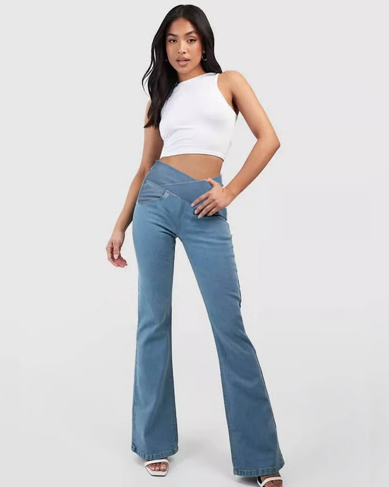 Broek Hoge Rekbaarheid Mode Zak Flare