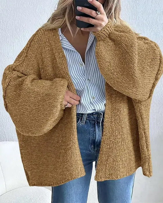 Jas Effen Kleur Losse Trui