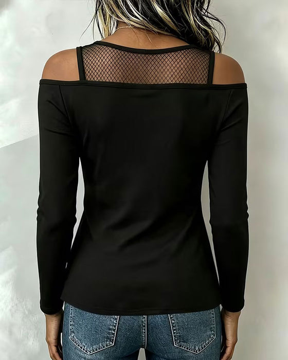 Top Mesh Rits Onregelmatig