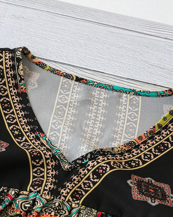 Gepleisterd T-shirt Met Vintage-Prints