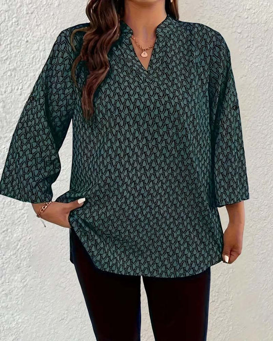 Blouse V-Hals Elegant Verfijnd Bohemien
