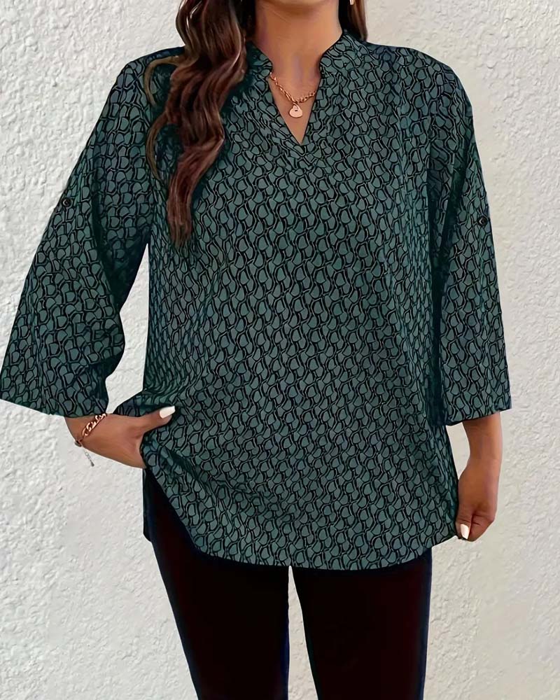 Blouse V-Hals Elegant Verfijnd Bohemien