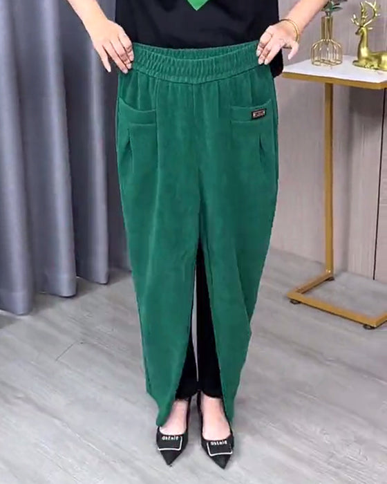 Effen Stretch Skinny Broek