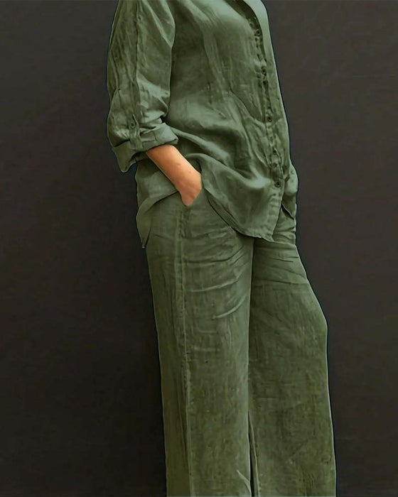 Set Lange Mouw Shirt Elastisch Lang