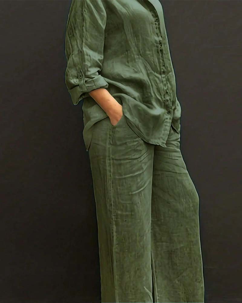 Set Lange Mouw Shirt Elastisch Lang