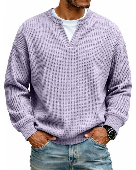 Sweatshirt Heren Ronde Hals Nep Gelaagd
