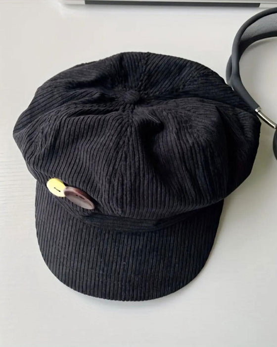 Unisex Vintage Achthoekige Baret
