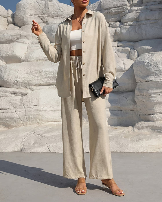 Set Lange Mouw Casual Effen