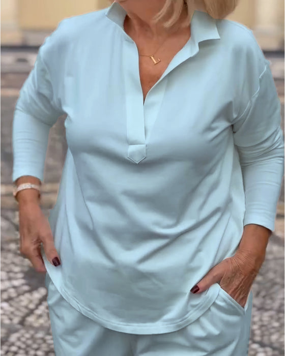 Sporttop Met Lange Mouwen En Kraag