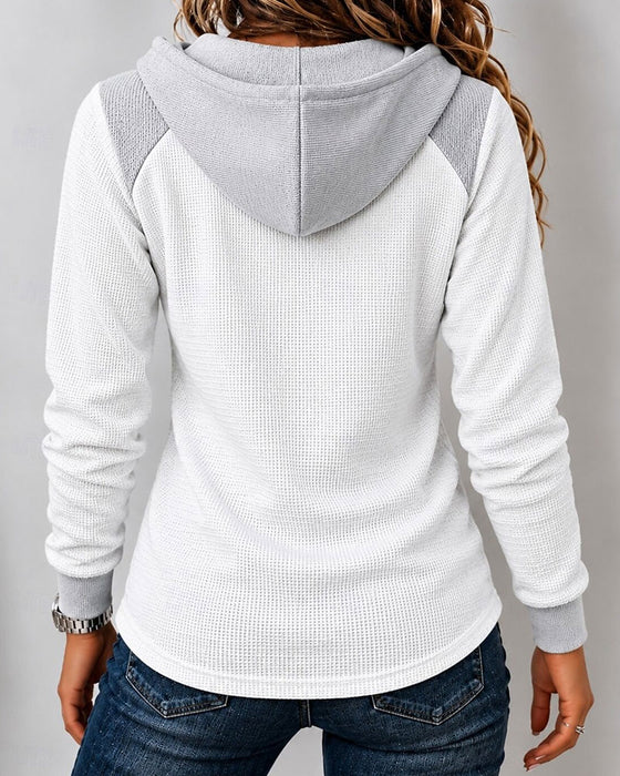 Hoodie Capuchon Rijgstrook Spliced