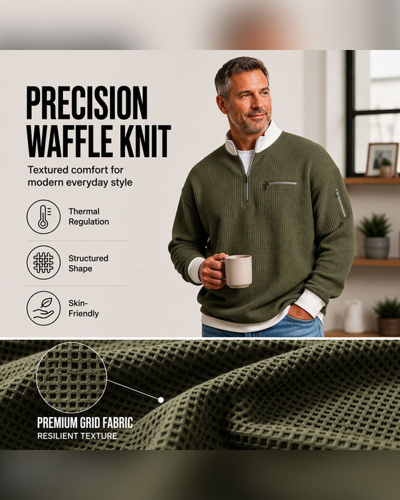 Sweatshirt Staande Kraag Contrastrerend Rits